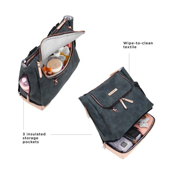 Petunia Pickle Bottom Pivot Pack in Indigo Blush Baby Diaper Bag - Picture 2 of 5
